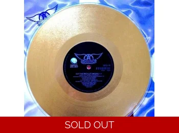 Aerosmith ‎– Eat The Rich - UK Limited Edition Numbered 3 Track 10" Gold Vinyl